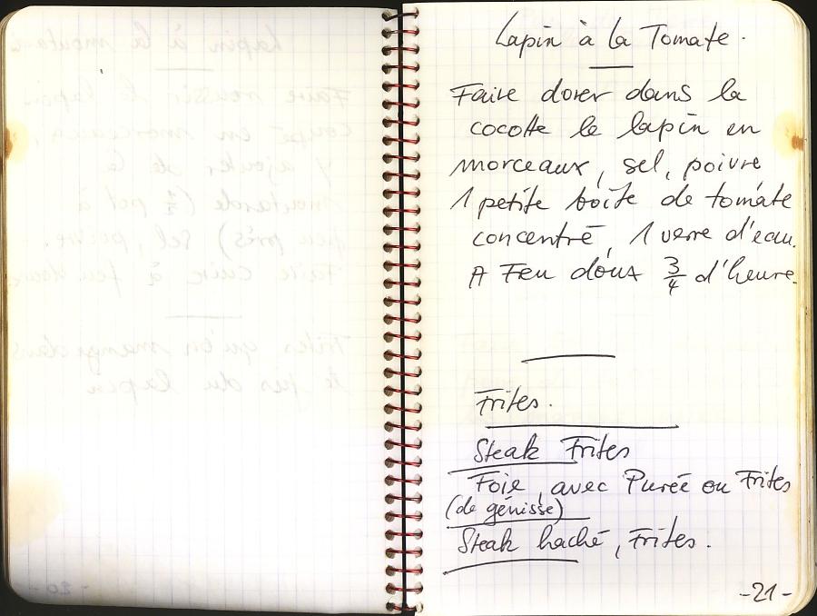 Recipe book page 21